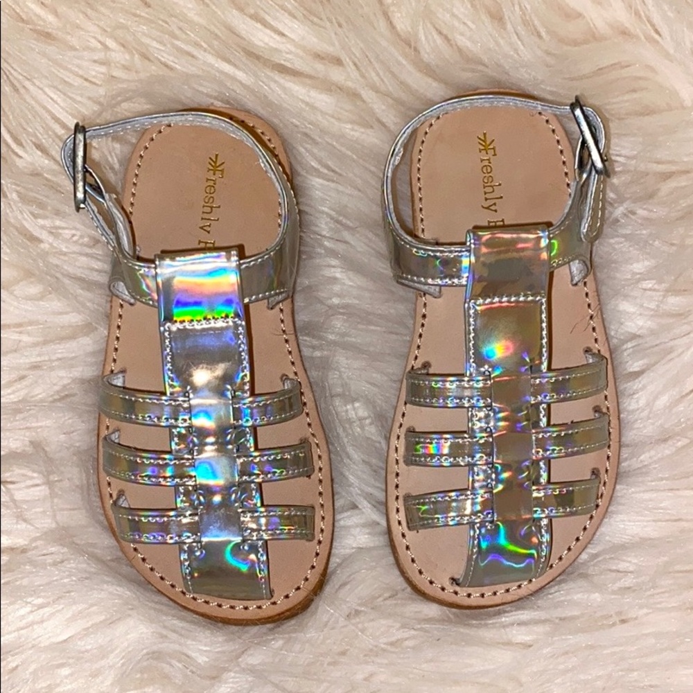 New Freshly Picked Holographic Bixby Sandal size 8